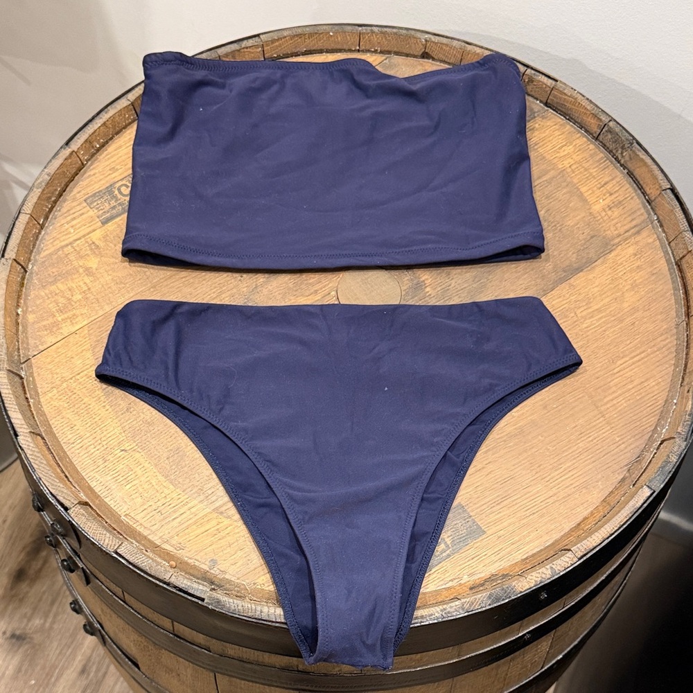 Elegant Navy Blue Bikini Set